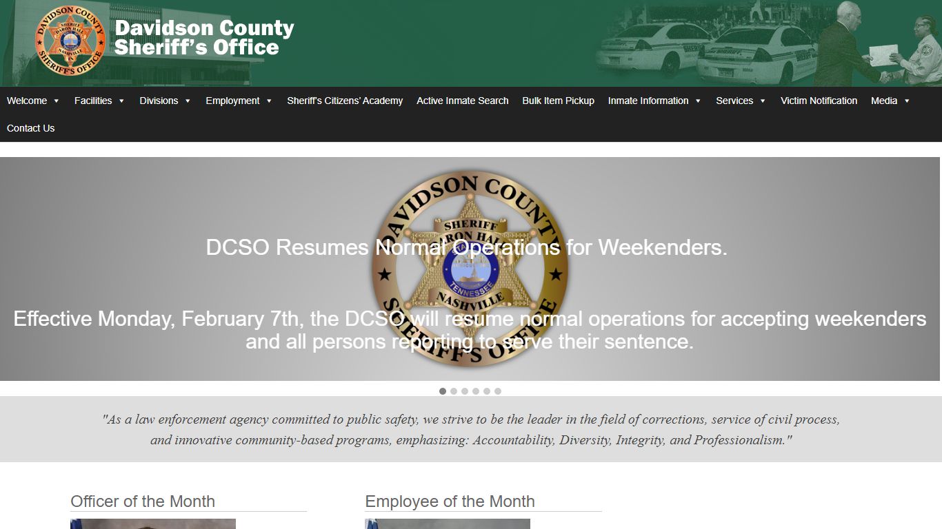 Davidson County Sheriff - Nashville, Tennessee